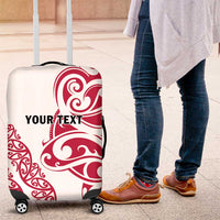 All White Maori Tribal Tattoo Personalised Luggage Cover Classic Red Polynesian Style - Polynesian Pride