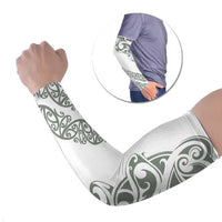 All White Maori Tribal Tattoo Personalised Arm Sleeves Moss Green Polynesian Style LT9 Set of 2 Green - Polynesian Pride