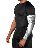 All White Maori Tribal Tattoo Personalised Arm Sleeves Moss Green Polynesian Style LT9 - Polynesian Pride