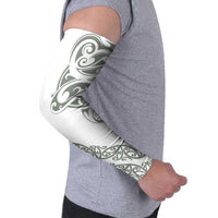 All White Maori Tribal Tattoo Personalised Arm Sleeves Moss Green Polynesian Style LT9 - Polynesian Pride