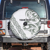 All White Maori Tribal Tattoo Personalised Spare Tire Cover Moss Green Polynesian Style LT9 Green - Polynesian Pride