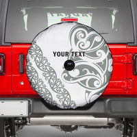 All White Maori Tribal Tattoo Personalised Spare Tire Cover Moss Green Polynesian Style LT9 - Polynesian Pride
