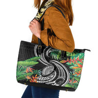 Polynesian Pacific Rugby Tribal Leather Tote Bag Tropical Vibe