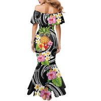 Hau'oli Makahiki Hou Family Matching Mermaid Dress and Hawaiian Shirt Aloha Pineapple Tropical Vibe