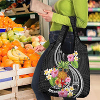 Hau'oli Makahiki Hou Grocery Bag Aloha Pineapple Tropical Vibe LT9 - Polynesian Pride