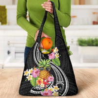 Hau'oli Makahiki Hou Grocery Bag Aloha Pineapple Tropical Vibe LT9 - Polynesian Pride