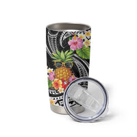 Hau'oli Makahiki Hou Tumbler Cup Aloha Pineapple Tropical Vibe LT9 - Polynesian Pride