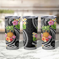 Hau'oli Makahiki Hou Tumbler Cup Aloha Pineapple Tropical Vibe LT9 - Polynesian Pride