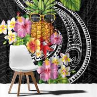 Hau'oli Makahiki Hou Window Curtain Aloha Pineapple Tropical Vibe LT9 - Polynesian Pride