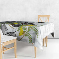 Personalised New Zealand Darts Tablecloth Kowhai Floral with Maori Tattoo LT9 - Polynesian Pride