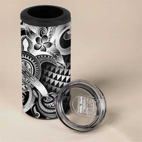 Aloha Black Tribal Honu Tattoo 4 in 1 Can Cooler Tumbler