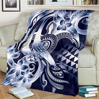 Aloha Blue Tribal Honu Tattoo Blanket