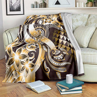 Aloha Gold Tribal Honu Tattoo Blanket LT9 Gold - Polynesian Pride