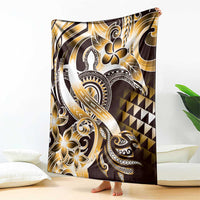 Aloha Gold Tribal Honu Tattoo Blanket LT9 - Polynesian Pride