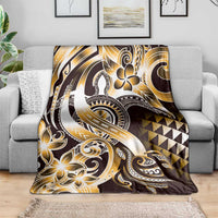 Aloha Gold Tribal Honu Tattoo Blanket LT9 - Polynesian Pride
