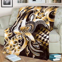 Aloha Gold Tribal Honu Tattoo Blanket LT9 - Polynesian Pride