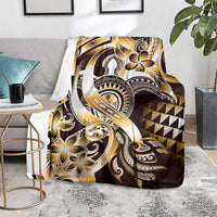 Aloha Gold Tribal Honu Tattoo Blanket LT9 - Polynesian Pride