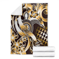 Aloha Gold Tribal Honu Tattoo Blanket LT9 - Polynesian Pride