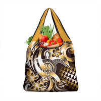 Aloha Gold Tribal Honu Tattoo Grocery Bag