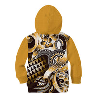 Aloha Gold Tribal Honu Tattoo Kid Hoodie
