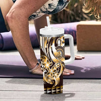 Aloha Gold Tribal Honu Tattoo Tumbler With Handle
