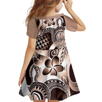 Aloha Mocha Mousse Tribal Honu Tattoo Family Matching Tank Maxi Dress and Hawaiian Shirt