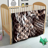 Aloha Mocha Mousse Tribal Honu Tattoo Quilt