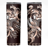 Aloha Mocha Mousse Tribal Honu Tattoo Skinny Tumbler