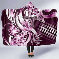 Aloha Pink Tribal Honu Tattoo Hooded Blanket LT9 One Size Pink - Polynesian Pride