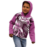 Aloha Pink Tribal Honu Tattoo Kid Hoodie