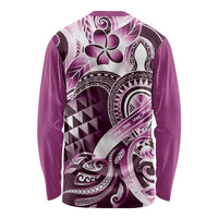 Aloha Pink Tribal Honu Tattoo Long Sleeve Shirt