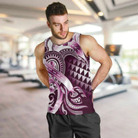 Aloha Pink Tribal Honu Tattoo Men Tank Top LT9 Pink - Polynesian Pride