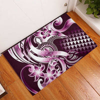 Aloha Pink Tribal Honu Tattoo Rubber Doormat LT9 - Polynesian Pride