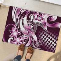 Aloha Pink Tribal Honu Tattoo Rubber Doormat LT9 - Polynesian Pride