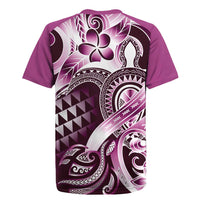 Aloha Pink Tribal Honu Tattoo Rugby Jersey LT9 - Polynesian Pride