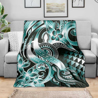 Aloha Turquoise Tribal Honu Tattoo Blanket LT9 - Polynesian Pride