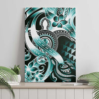 Aloha Turquoise Tribal Honu Tattoo Canvas Wall Art LT9 - Polynesian Pride
