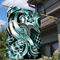 Aloha Turquoise Tribal Honu Tattoo Garden Flag LT9 - Polynesian Pride