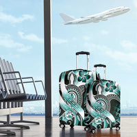 Aloha Turquoise Tribal Honu Tattoo Luggage Cover