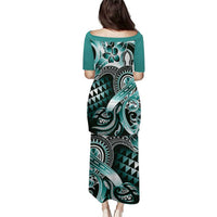 Aloha Turquoise Tribal Honu Tattoo Puletasi LT9 - Polynesian Pride