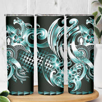 Aloha Turquoise Tribal Honu Tattoo Skinny Tumbler