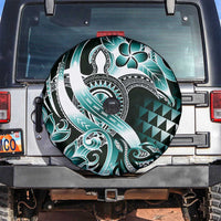 Aloha Turquoise Tribal Honu Tattoo Spare Tire Cover LT9 Turquoise - Polynesian Pride