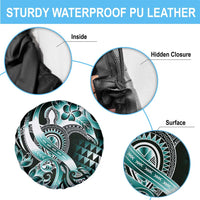 Aloha Turquoise Tribal Honu Tattoo Spare Tire Cover LT9 - Polynesian Pride