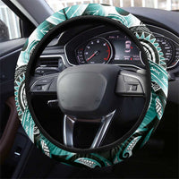 Aloha Turquoise Tribal Honu Tattoo Steering Wheel Cover LT9 - Polynesian Pride