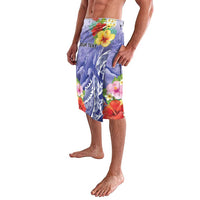 Personalised Chuuk States Humpback Whale Lavalava Polynesian Tropical Flowers LT9 - Polynesian Pride