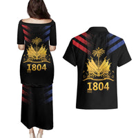 Haiti Independence Day Couples Matching Puletasi and Hawaiian Shirt The First Black Republic Since 1804 LT9 - Polynesian Pride