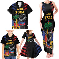 Haiti Independence Day Family Matching Tank Maxi Dress and Hawaiian Shirt The First Black Republic Since 1804