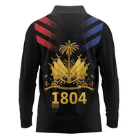 Haiti Independence Day Long Sleeve Polo Shirt The First Black Republic Since 1804