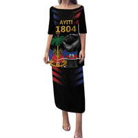 Haiti Independence Day Puletasi The First Black Republic Since 1804 LT9 Long Dress Blakc - Polynesian Pride