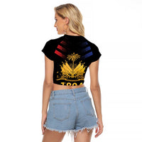Haiti Independence Day Raglan Cropped T Shirt The First Black Republic Since 1804 LT9 - Polynesian Pride